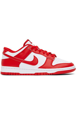 Кроссовки Dunk low retro Nike, мультиколор 251011m237157 | white/white/university red