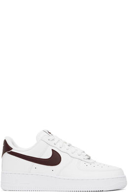 Кроссовки Air Force 1 '07 в бело-бордовой цветовой гамме Nike 16983651 | white/white/burgundy crush
