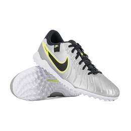 Кроссовки Tiempo Legend 10 Academy Turf в цвете серебристый металлик/черно-салатовый Nike 8030436360252 | metallic silver/ black-volt