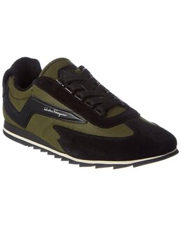 Феррагамо Канвас и Замша Кроссовки Resort Salvatore Ferragamo, зеленый 7842829926460 | green