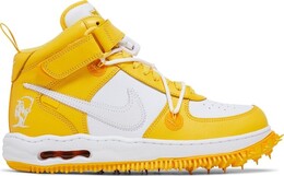 Nike Кроссовки Off-White x Air Force 1 Mid SP Leather 'Varsity Maize', желтый dr0500 101 | yellow