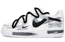 Кроссовки Nike Air Force 1 Skateboard Shoes Unisex Low-Top White Gray cw2288-111(team18-af1断裂钩子水泥灰）