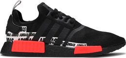 Кроссовки Adidas NMD_R1 'Wordmark Heel Stripe - Black Solar Red', черный fx6794 | black