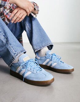 Голубые кроссовки Adidas Handball Spezial с резиновой подошвой 127243531 | light blue