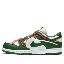 Кроссовки x off white dunk low Nike, зеленый ct0856-100 | green/white/orange