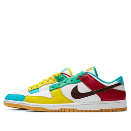 Кроссовки данки низкие Nike, белый dh0952-100 | white/green/blue/yellow/red/brown
