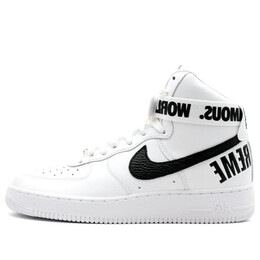 Кроссовки x supreme air force 1 высокие supreme Nike, белый 698696-100 | white