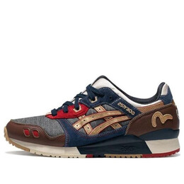 Кроссовки гель лайт 3 300 x evisu Asics, серый 1203a301-500 | gray/blue/dark brown