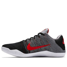 Кроссовки kobe 11 elite low Nike, серый 822675-060 | cool grey/university red-black