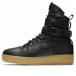 Кроссовки sf air force 1 Nike, черный 859202-009 | black/black-gum light brown