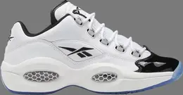 Кроссовки question low 'patent black toe' Reebok, белый gw8863 | white