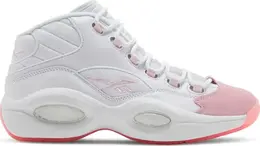 Кроссовки question mid 'pink toe' Reebok, белый g55120 | white
