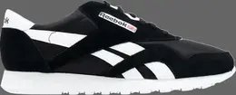 Кроссовки classic leather nylon 'black white' Reebok, черный 6604 | black