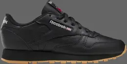 Кроссовки wmns classic leather 'black pure grey gum' Reebok, черный gy0961 | black