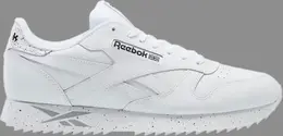 Кроссовки classic leather ripple 'footwear white' Reebok, черный 0001085 | black