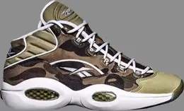 Кроссовки a bathing ape x mita sneakers x question mid '1st camo' Reebok, зеленый bd4232 | green