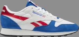 Кроссовки classic leather 'make it yours - white vector red blue' Reebok, синий 0001351 | blue