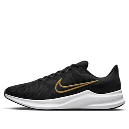 Кроссовки дауншифтер 11 Nike, черный cw3411-009 | black/dark smoke grey/white/metallic gold
