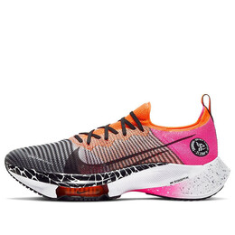 Кроссовки air zoom tempo next% flyknit Nike, белый dc0703-106 | white/black/pink blast/hyper pink