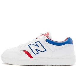 Кроссовки 480 низкие красные New Balance, белый bb480laa | white/blue