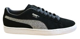 Мужские кроссовки Classic x Swarovski Silver Leather на шнуровке 366324 01 Puma, черный 3837089 | schwarz