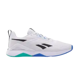 Reebok Кроссовки Nanoflex TR 2.0, цвет White Black Unleashed Green 100205403 | white black unleashed green