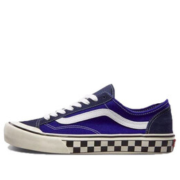 Кроссовки checkerboard style 36 decon sf 'true blue/marshmallow' Vans, синий vn0a3mvlvs9 | blue