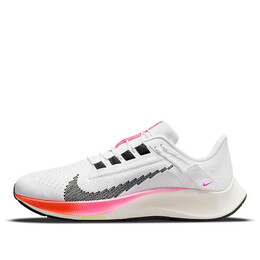 Кроссовки air zoom pegasus 38 flyease Nike, белый dj5404-100 | white/black/pink