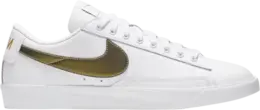 Кроссовки Nike Blazer Low Premium 'White Metallic Gold', золотой bq7460 101 | gold