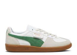 Кроссовки Puma Palermo Leather, белый/зеленый 396464 07 | white archive green gum