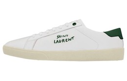 Кроссовки мужские Saint Laurent Signa Round Toe, белый / зеленый 61068500ni09041