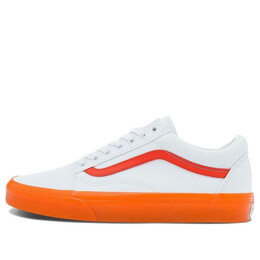 Кроссовки old skool casual low top skate shoes small orange side stripe 'white' Vans, белый vn0000sbz34 | white/