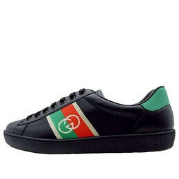 Кроссовки ace elastic web 'interlocking g - black' Gucci, черный 644749-1xgm0-1096 | black/red/green
