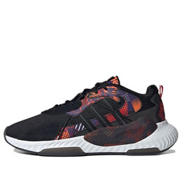 Кроссовки cloud white core black scarlet' Adidas, черный h69047 | black/purple/orange