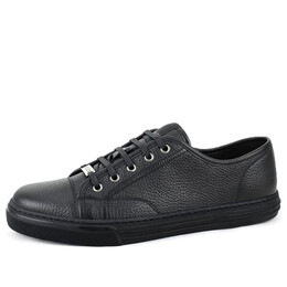 Кроссовки pebbled nappa leather low-top sneakers 'black' Gucci, черный 312615-aod50-1000 | black