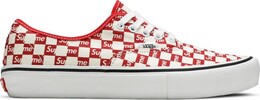 Кеды Vans Supreme x Authentic Pro Checkered Red, красный vn000q0djly | red