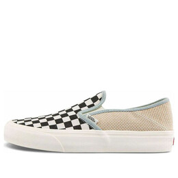 Кроссовки slip-on sf stylish casual skate shoes black white brown grid 'black white brown' Vans, черный vn0a5hyqayr | black/white/brown