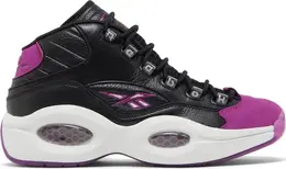 Кроссовки question mid 'black aubergine' Reebok, черный gx0240 | black