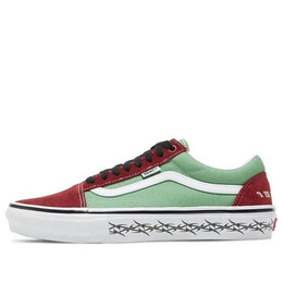 Кроссовки supreme x old skool 'barbed wire - green' Vans, красный vn0a5krxrer | red/green
