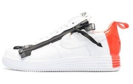 Мужские кроссовки для скейтбординга Nike Lunar Force 1 с молнией, белый/оранжевый 698699-116