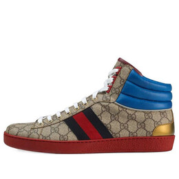 Кроссовки ace gg high top 'blue beige' Gucci, черный 555144-92t20-9794 | black