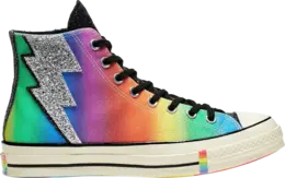 Кроссовки Converse Chuck 70 Hi Pride Shimmering Black Rainbow, черный 165713c | black