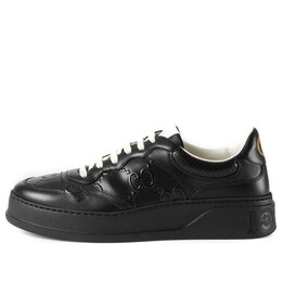 Кроссовки gg embossed sneaker 'black leather' Gucci, черный 669582-1xl10-1000 | black
