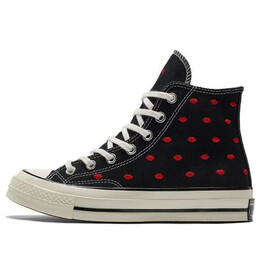 Кроссовки chuck 70 embroidered lips high 'love me - black' Converse, черный a01600c | black/red