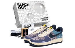 Кроссовки Nike Air Force 1 Skateboard Shoes Men Low-Top Blue Purple do5220-141(team22-男腰果花贴布a-box)