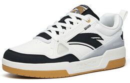 Кроссовки для скейтбординга Life Collection мужские с низким верхом цвета слоновой кости/черного цвета Anta 112218085-1