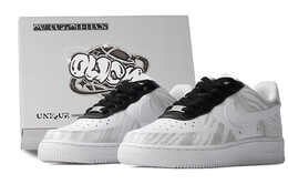 Мужские кроссовки для скейтбординга Nike Air Force 1 Low, черное и белое cw2288-111 | 黑白