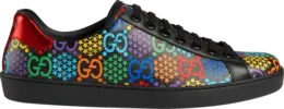 Кроссовки Gucci Ace GG Supreme Low Psychedelic - Black, черный 610085 h2020 1110 | psychedelic - black