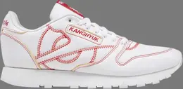 Кроссовки kanghyuk x classic leather 'white primal red' Reebok, белый gw1069 | white