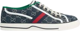 Кроссовки Gucci Tennis 1977 Blue Ivory, синий 606111 2kq10 4463 | blue ivory